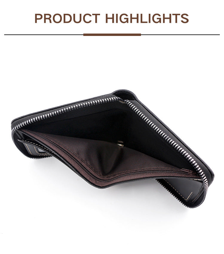 Portefeuille en cuir PU pour homme