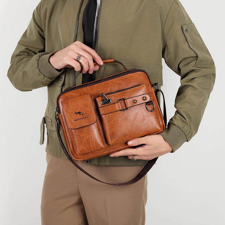 Sac à bandoulière en cuir PU pour hommes