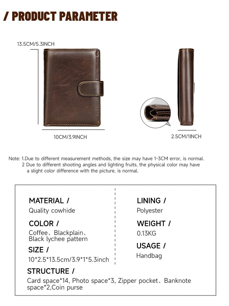 portefeuille en cuir tendance pour hommes