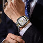 Montre carrée de luxe pour hommes