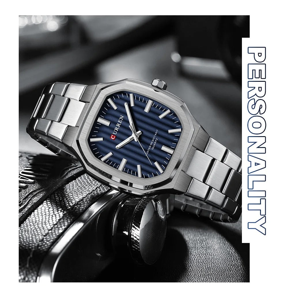Montre cadran carrées pour hommes