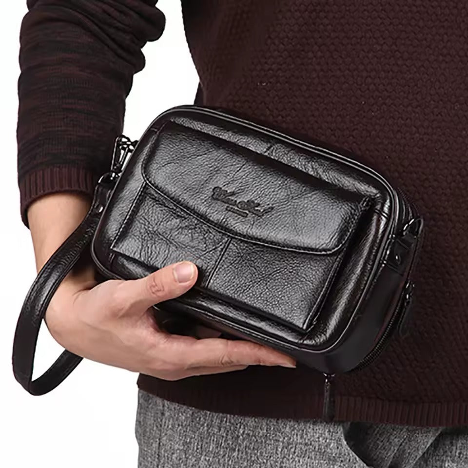 Sac à main prestigieux en cuir pour homme