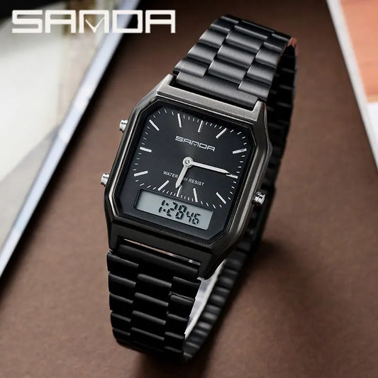 Montre de luxe en acier inoxydable pour hommes