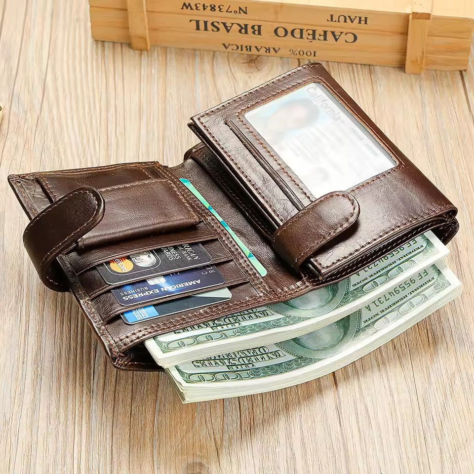 portefeuille en cuir tendance pour hommes