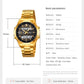Montre numérique en acier pour hommes