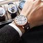 Montre en cuir mode affaires pour hommes