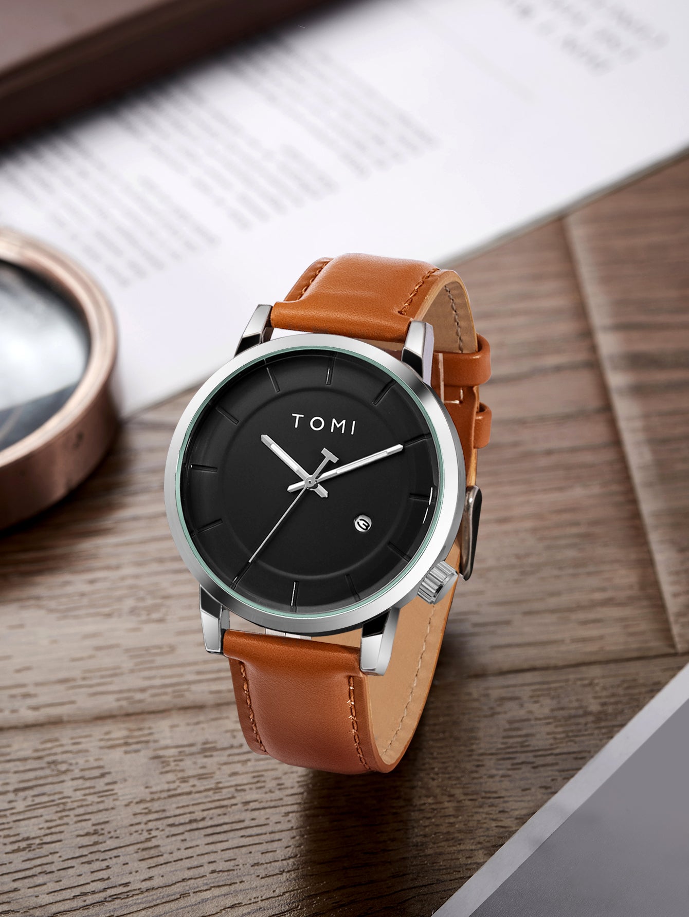 Montre à Quartz pour hommes d'affaires