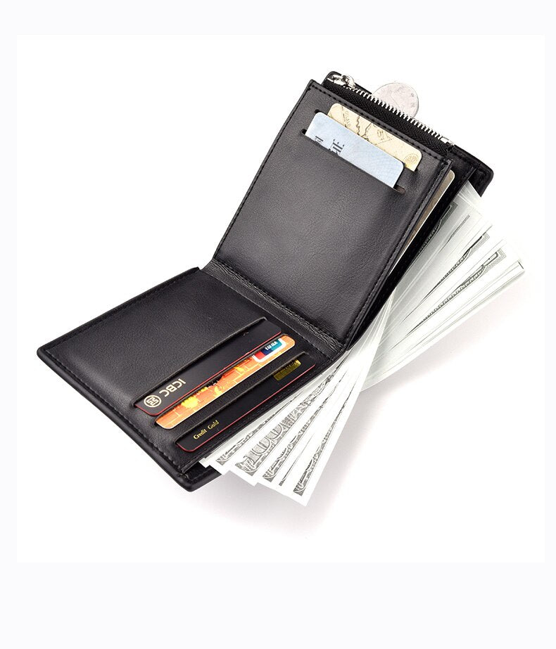 Portefeuille court multifonction pour homme