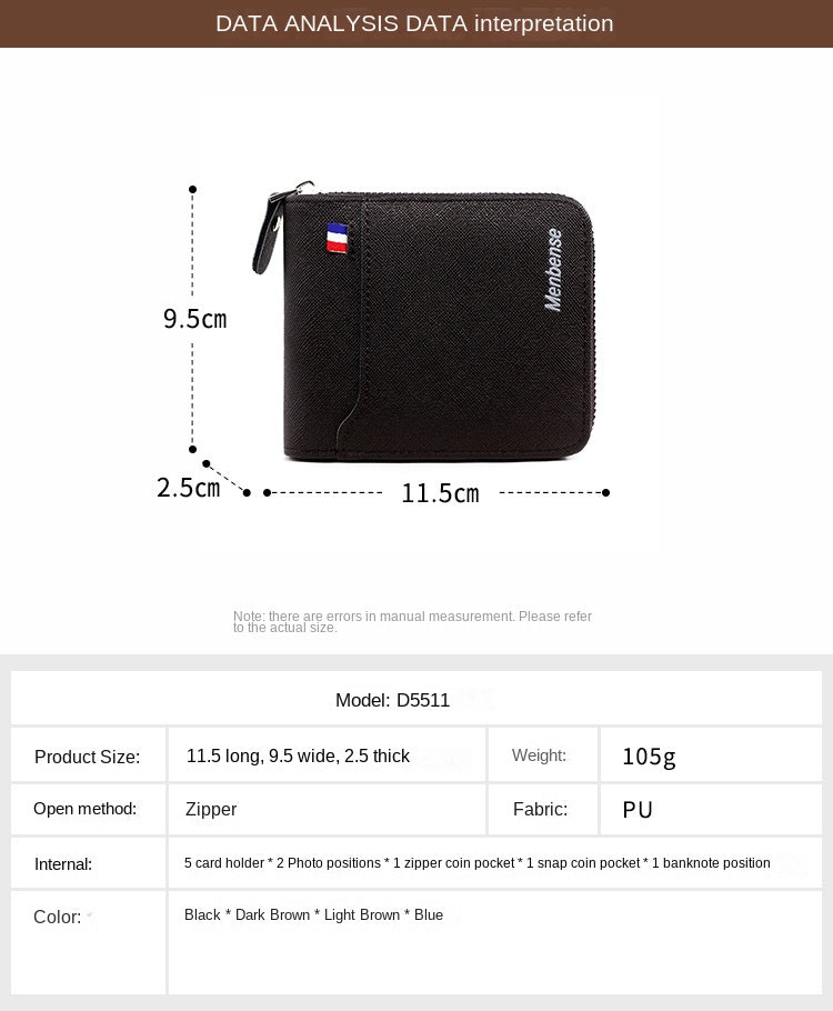 Portefeuille Style Coréen pour hommes