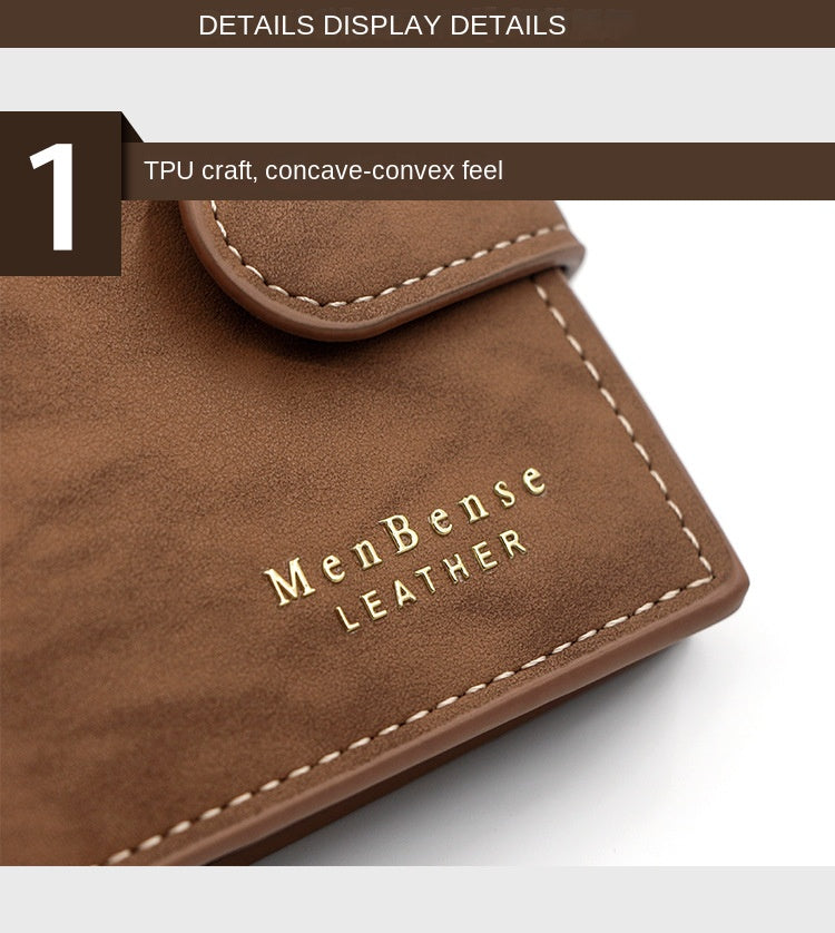 Portefeuille en cuir PU pour homme