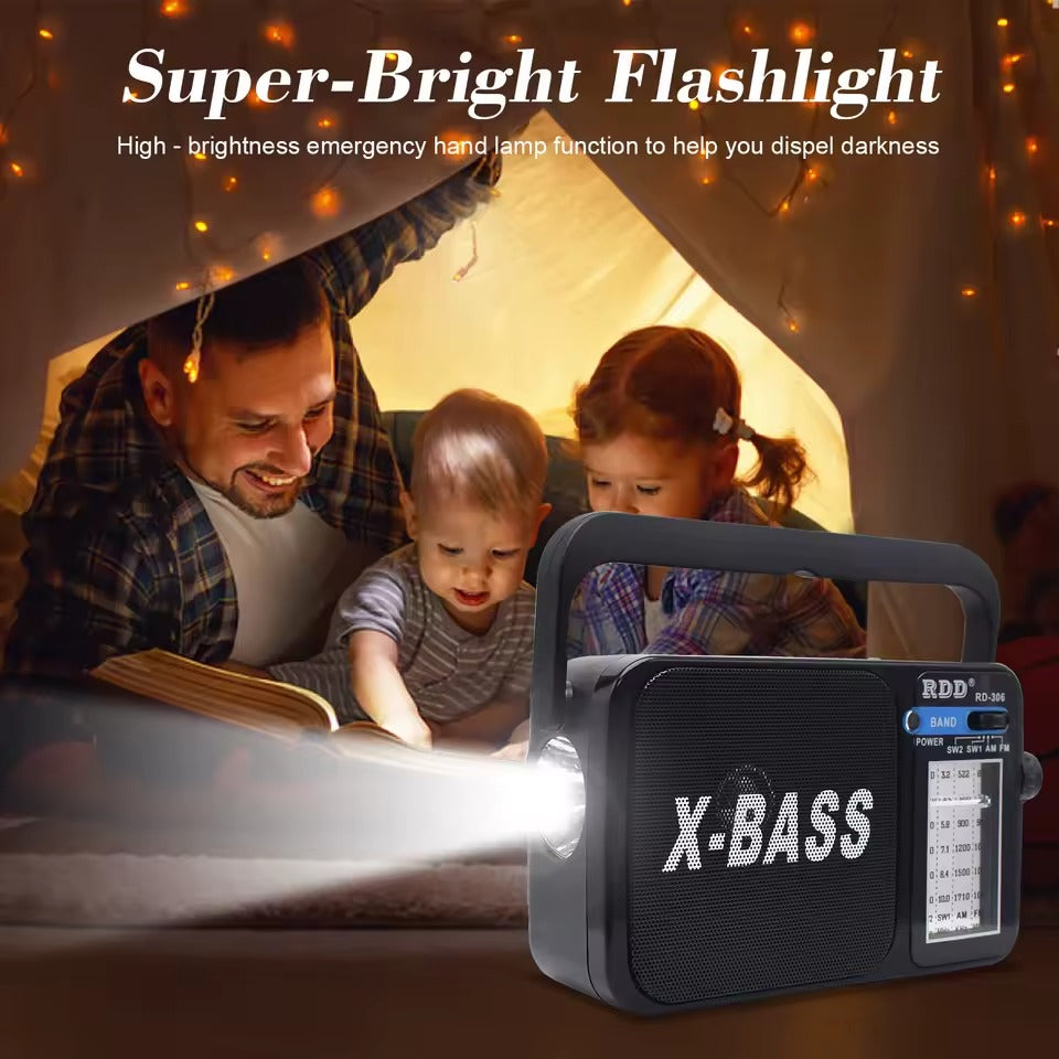 Radio FM portable multibande avec lampe de poche