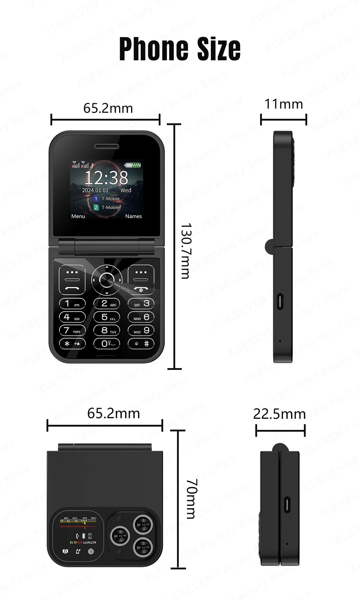 Téléphone portable compact XS