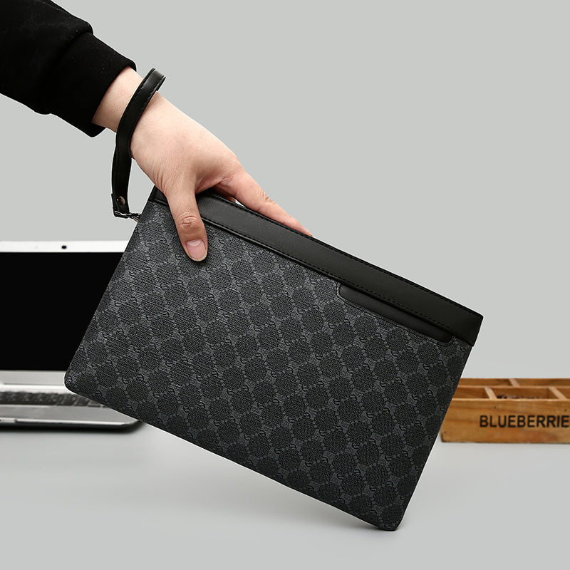 Pochette masculin pour hommes d'affaires en cuir PU