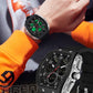 Montre numérique à cadran tonneau pour hommes