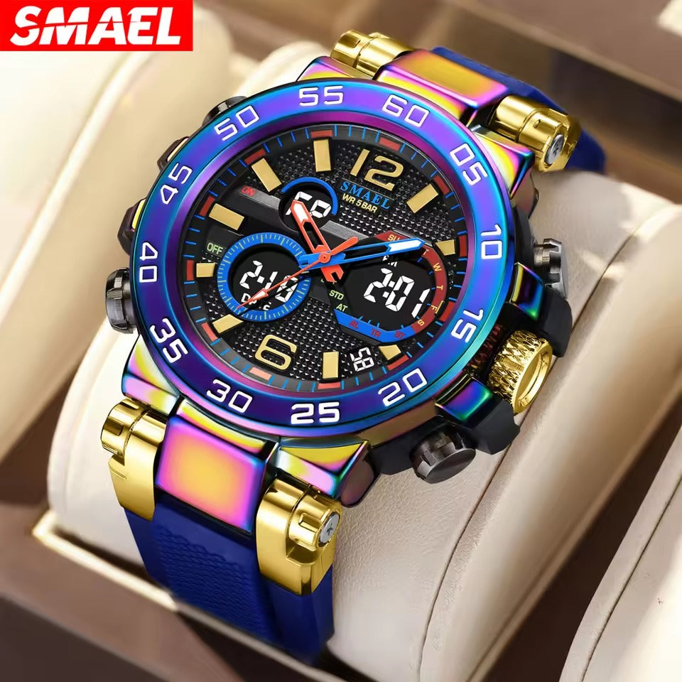 Montre numérique de sport pour hommes