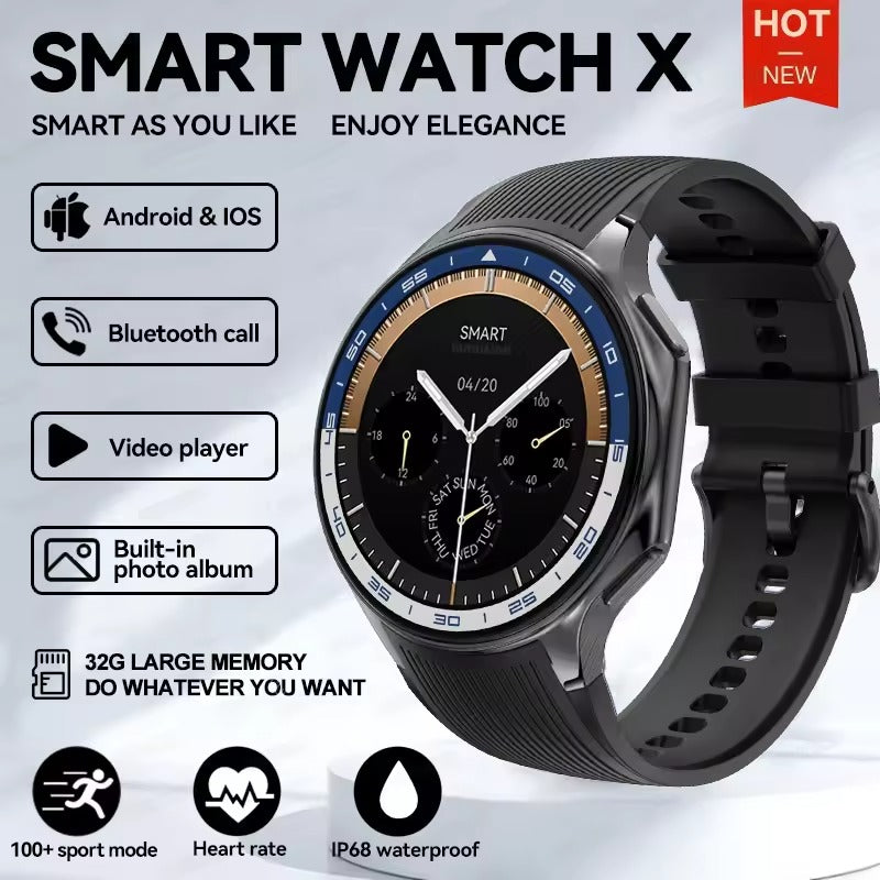 Montre intelligente avec écran rond pour Homme