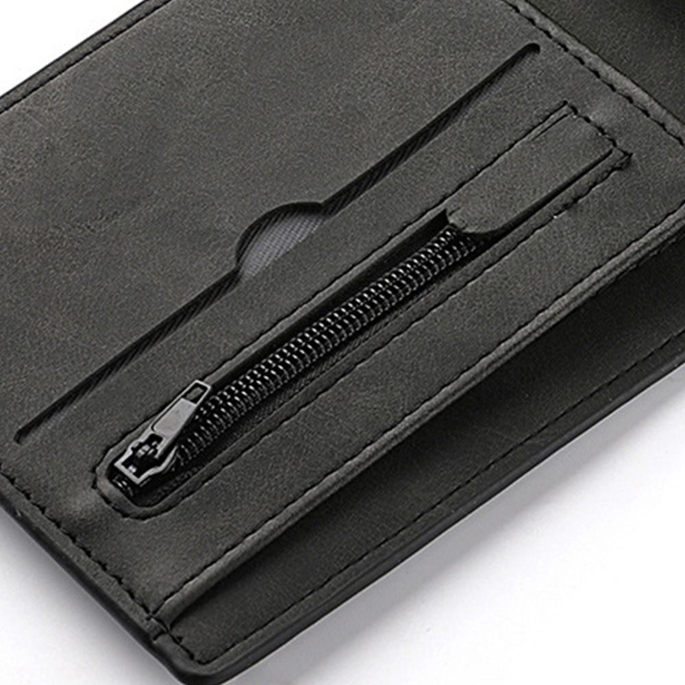 Portefeuille pliable en cuir PU pour homme