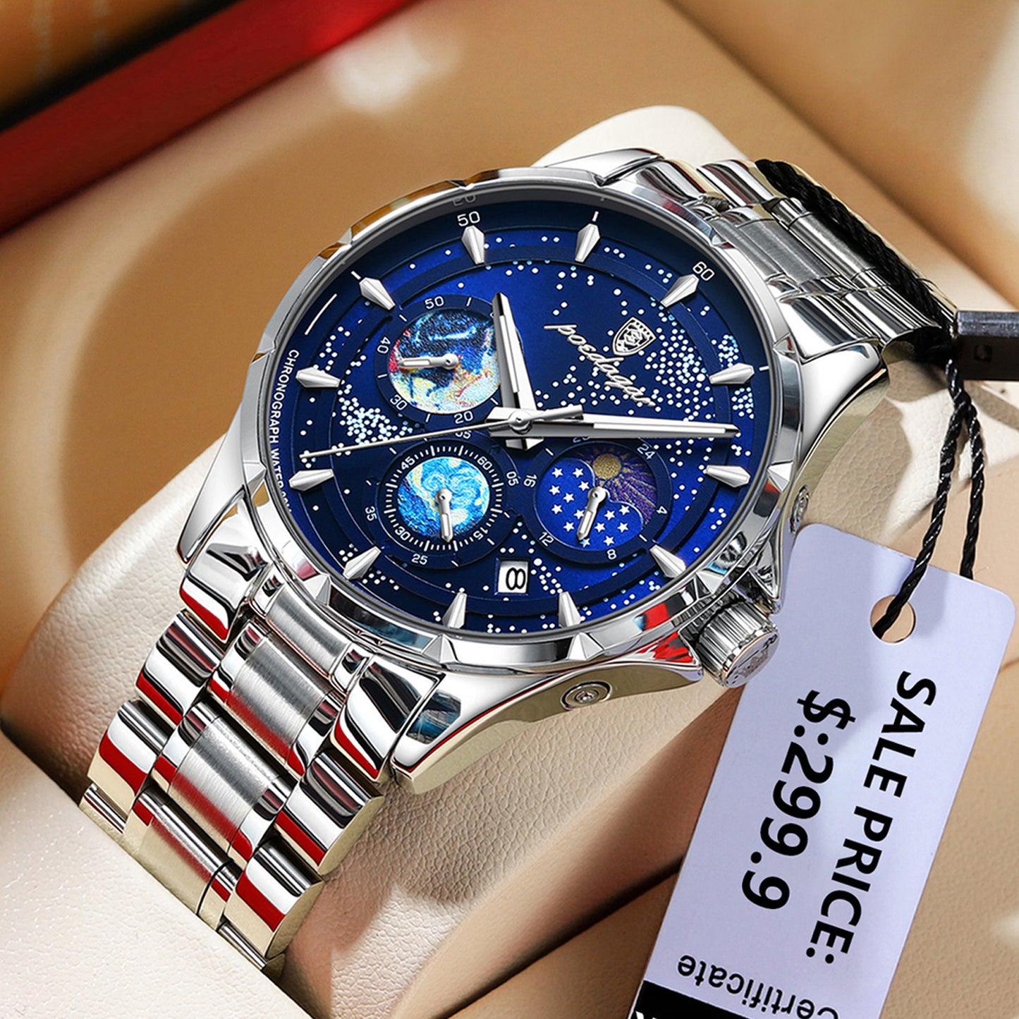 Montre à quartz de luxe pour homme