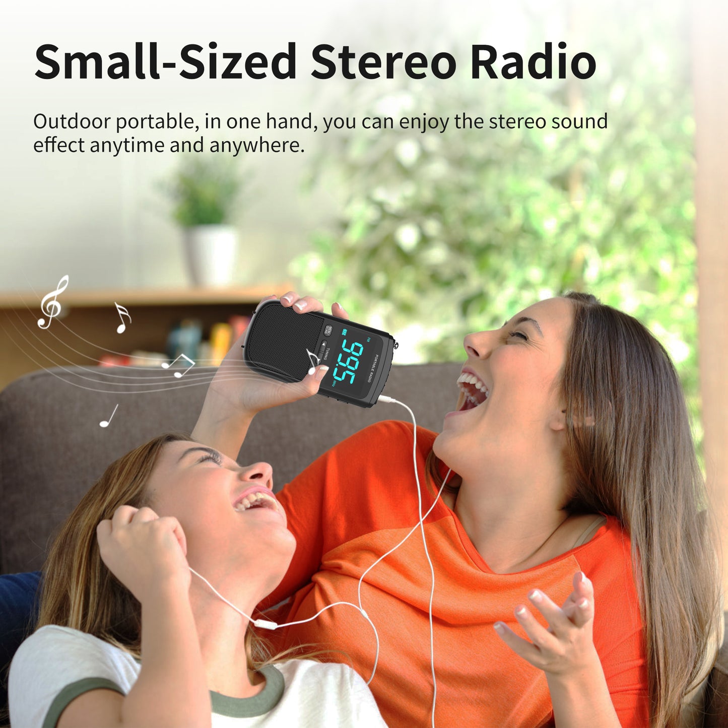 Mini radio AMFM portable avec réveil, récepteur de poche