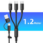 Câble de charge rapide 3 en 1 multiple  USB, type C