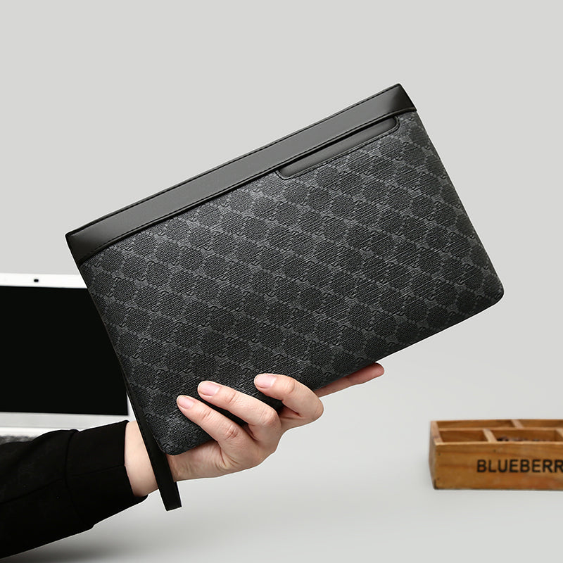 Pochette masculin pour hommes d'affaires en cuir PU