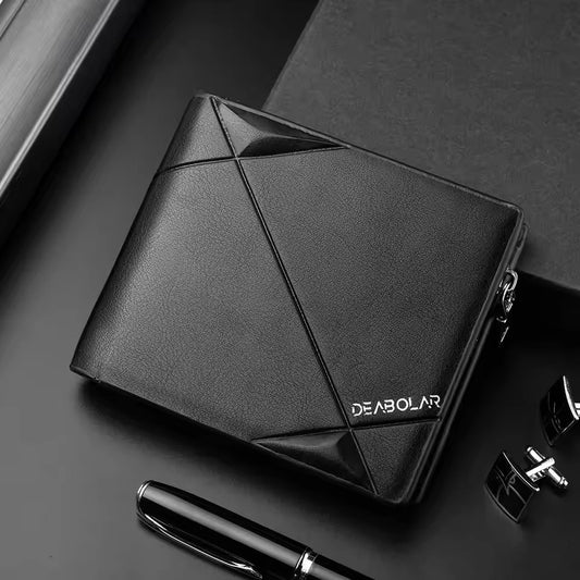 Portefeuille court multifonction pour homme
