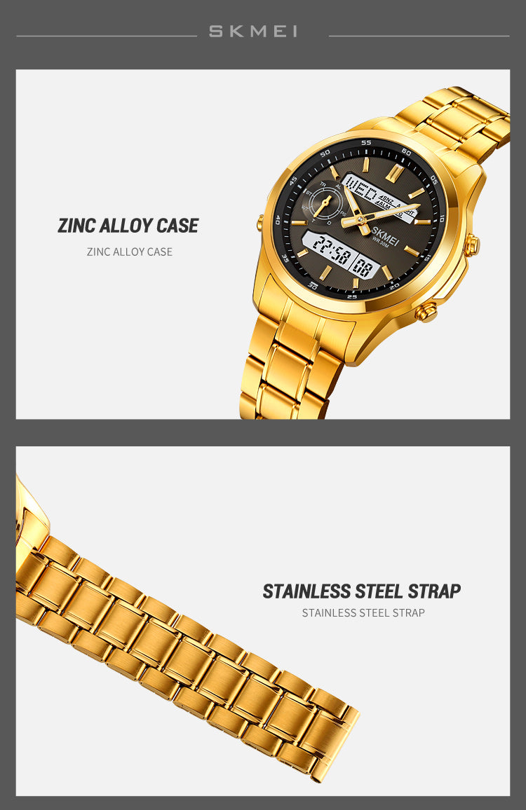 Montre numérique en acier pour hommes