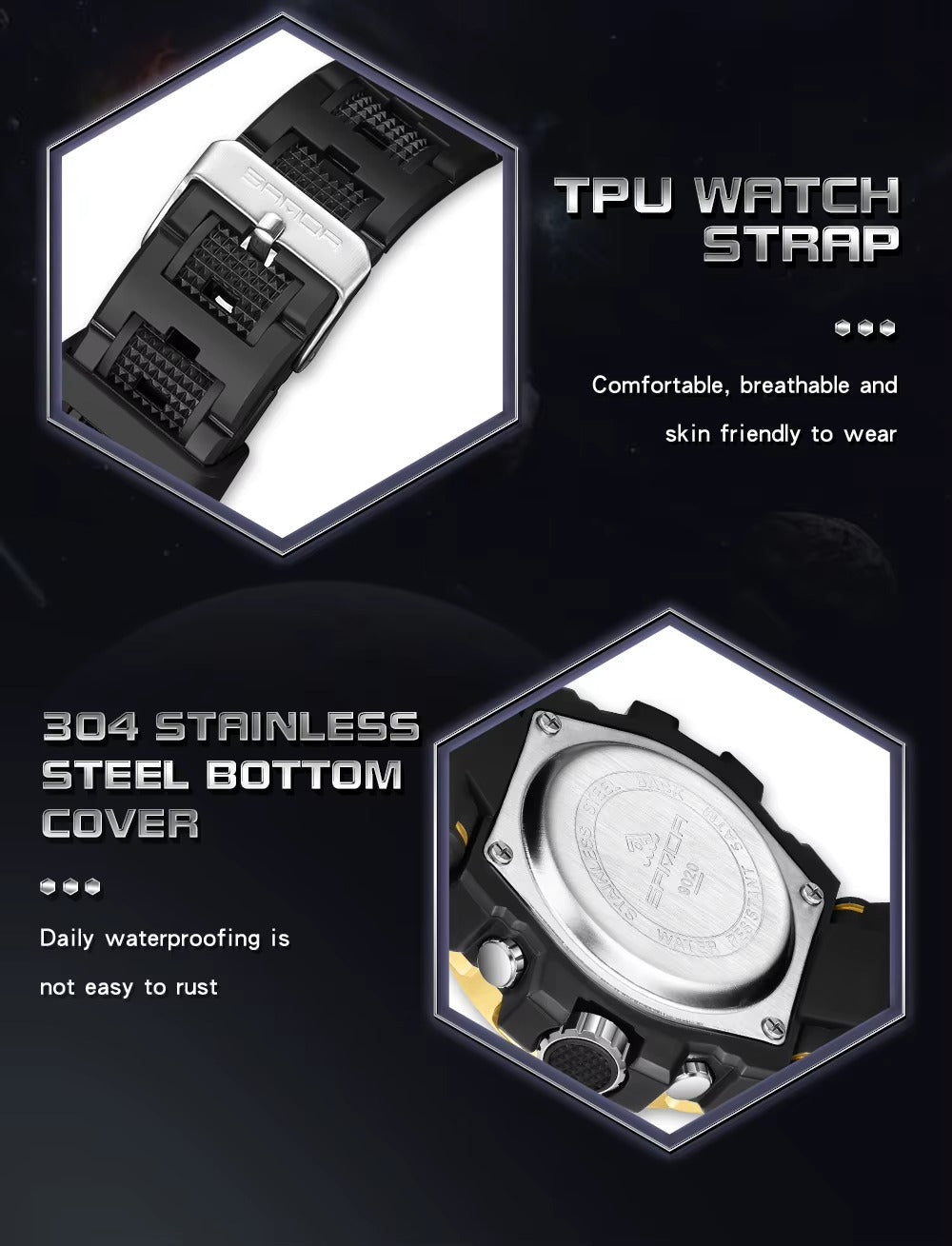 Montre électrique multifonction pour homme