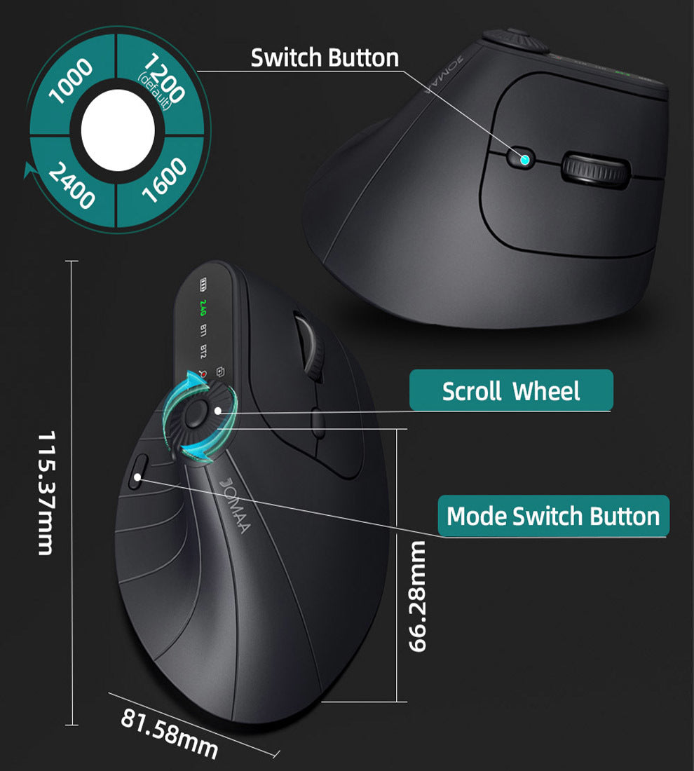 Souris Ergonomique Verticale Multi-Appareils