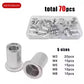 Assortiment de Rivets Rivnut en Aluminium  M3, M5, M6, M8 - 70 pièces