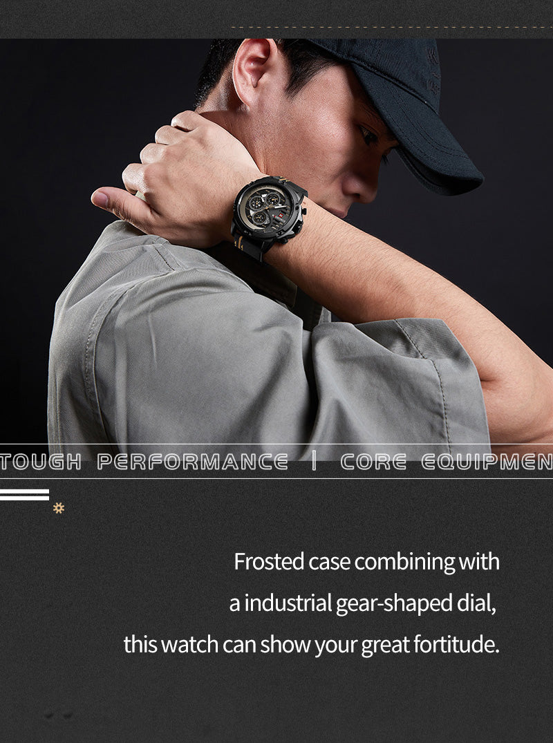 Montre de luxe en cuir pour hommes
