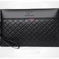 Sac à main en cuir PU souple à carreaux pour hommes