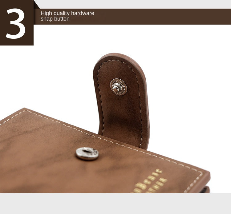 Portefeuille en cuir PU pour homme
