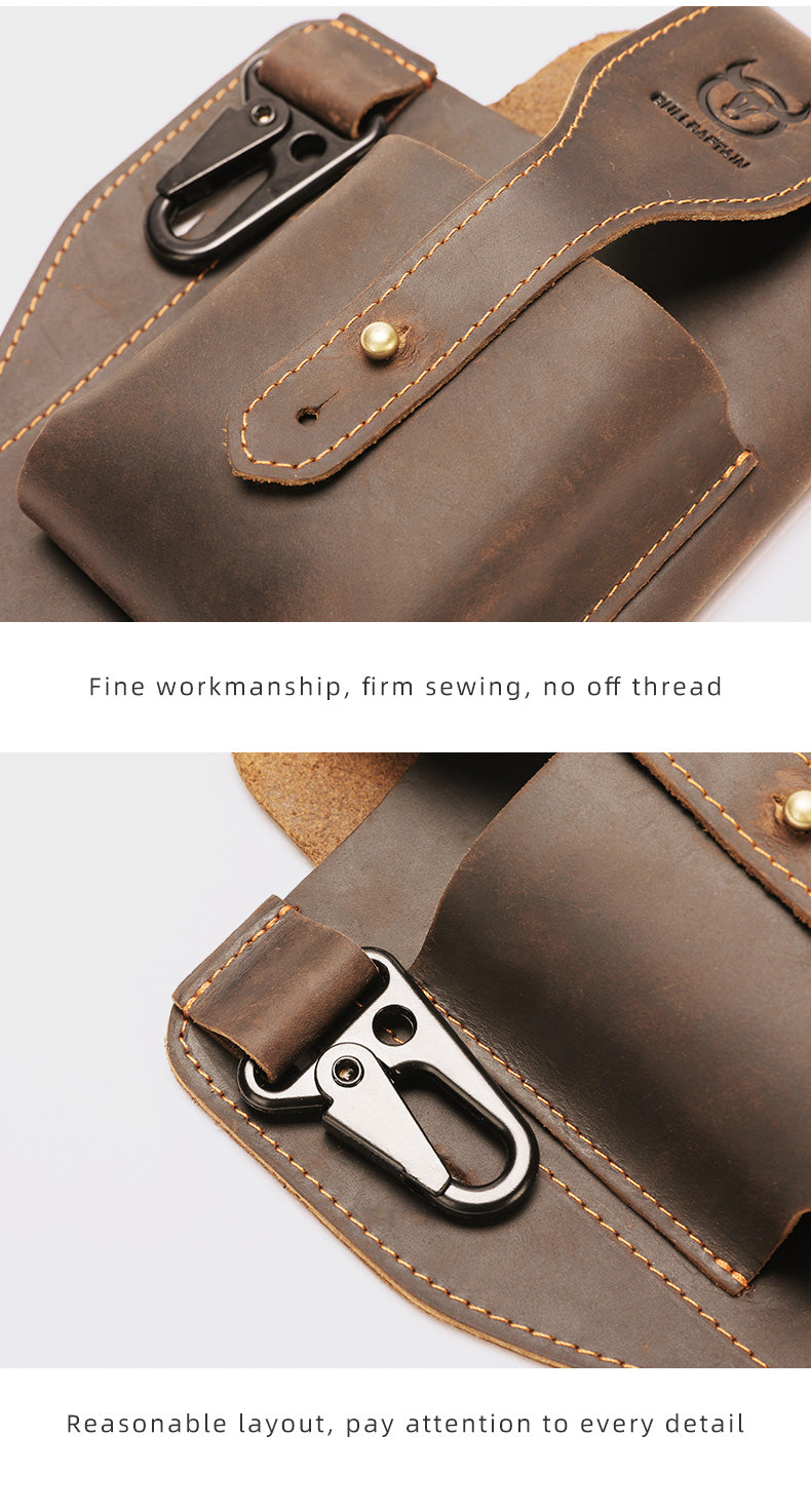 Pochette de téléphone en cuir pour hommes