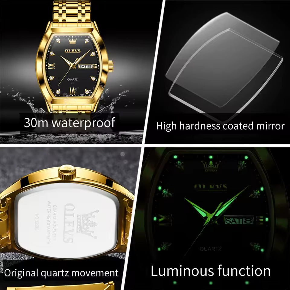 Montre Style Tonneau pour hommes