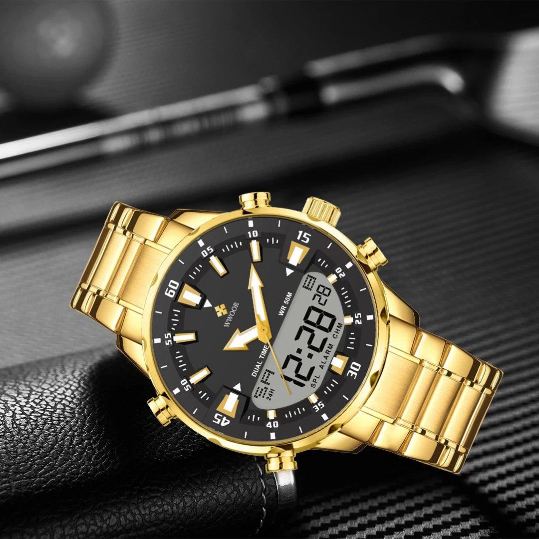 Montre numérique de luxe pour hommes