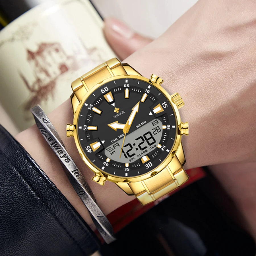 Montre numérique de luxe pour hommes