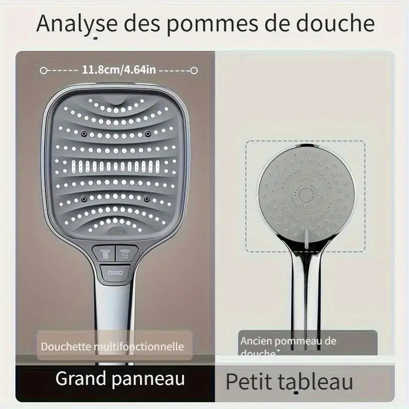Pommeau de douche réglable, 8 modes