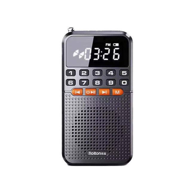 Mini radio FM portable avec lampe de poche LED