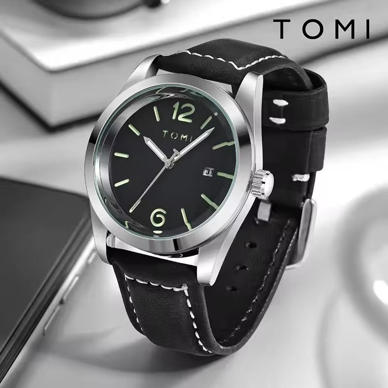Montre cadran Rond Minimaliste pour hommes