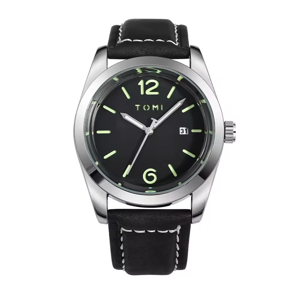 Montre cadran Rond Minimaliste pour hommes