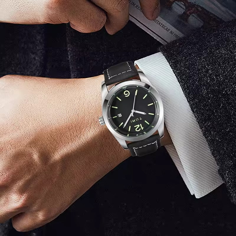 Montre cadran Rond Minimaliste pour hommes