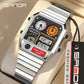 Montre électronique carré pour hommes