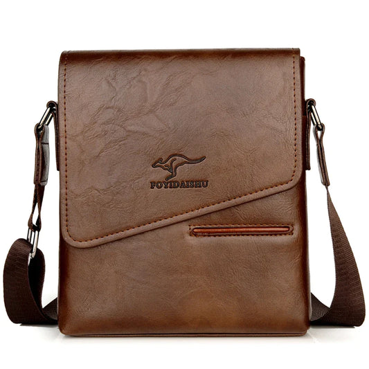 sac à bandoulière d'affaires en cuir PU pour homme
