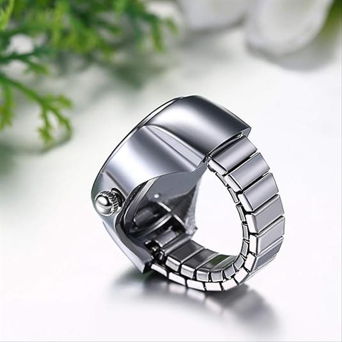 Montre à bague décorative réglable