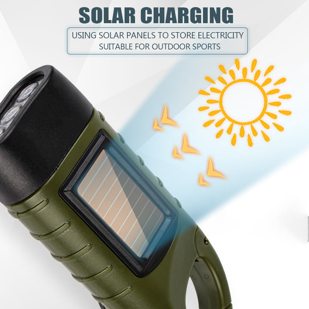 Torche LED portable à énergie solaire