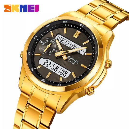 Montre numérique en acier pour hommes