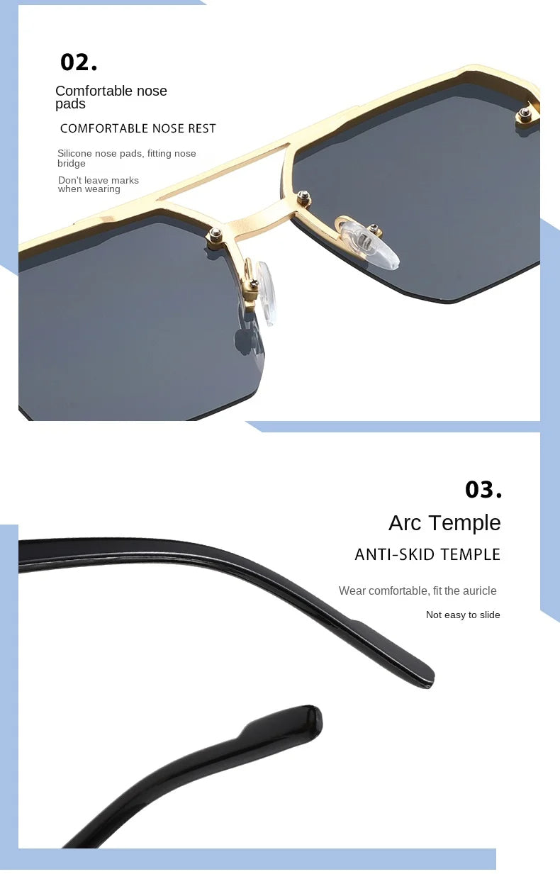 Lunettes de soleil carrée pour hommes