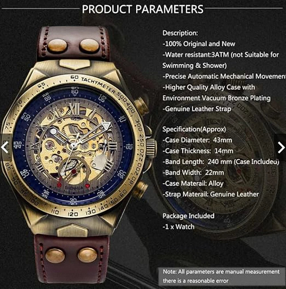 Montre mécanique automatique pour hommes
