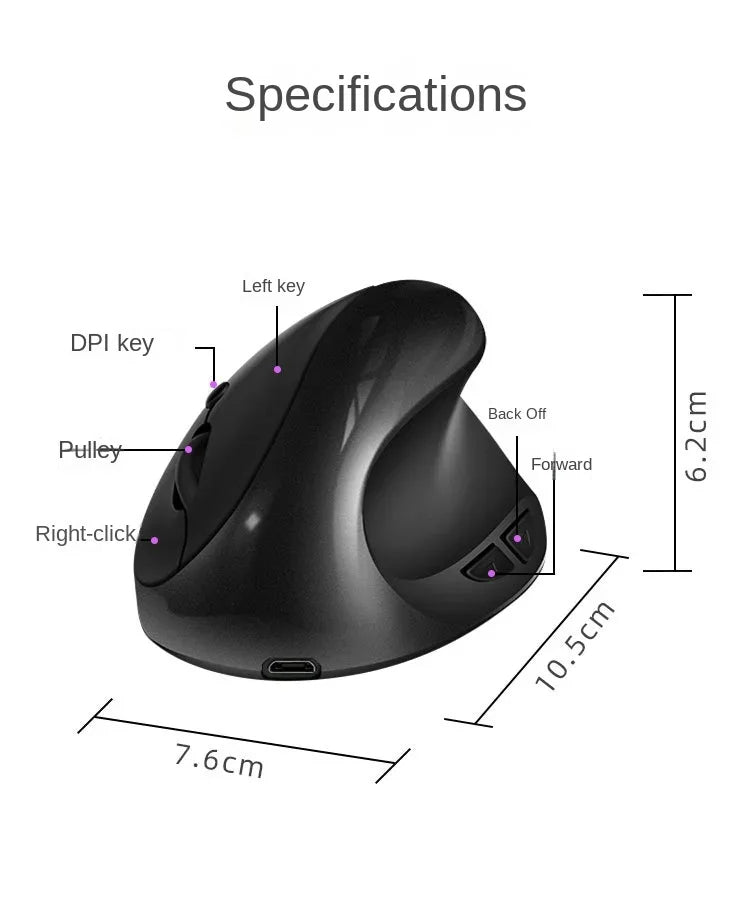 Souris sans fil ergonomique Rechargeable